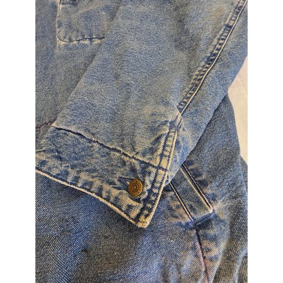 Eddie Bauer Men's Detroit Style Denim Jacket with Red Suede Lining Size Medium - Picture 4 of 9